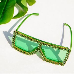 NWT Green Shield Sunglasses